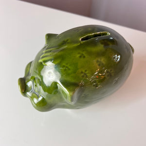 Sparschwein grün Keramik