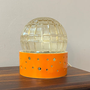 Tischlampe orange weiß von Gerold Porzellan Bavaria