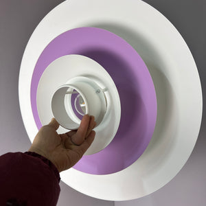 Lamellenlampe weiß lila von Formlight