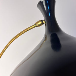 Tischlampe Krähenfuß / Diabolo schwarz weiß von Karl Heinz Kinsky für Cosack