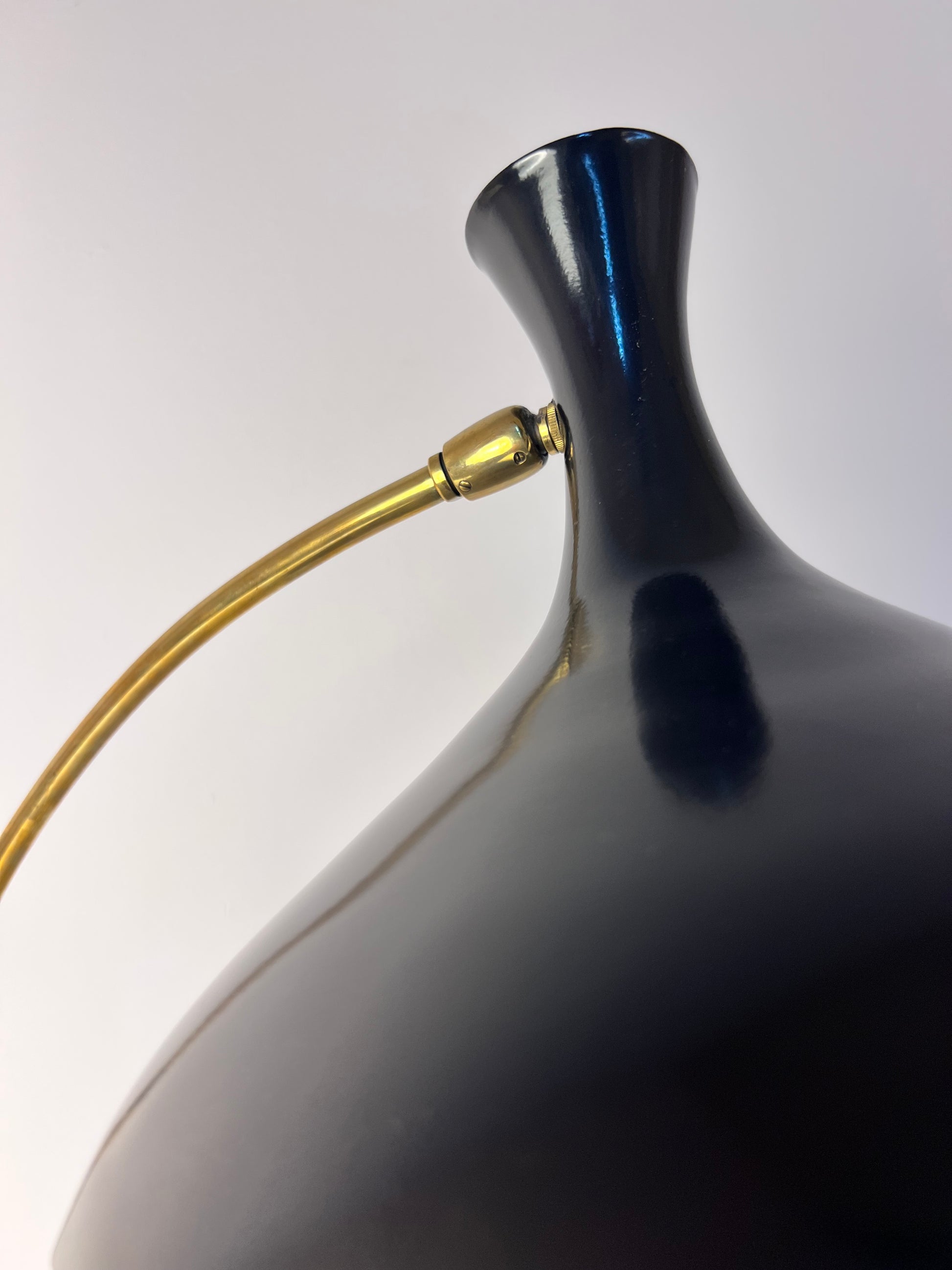 Tischlampe Krähenfuß / Diabolo schwarz weiß von Karl Heinz Kinsky für Cosack