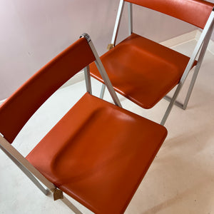 Klappstuhl orange silber von Interlübke