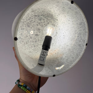 Tischlampe weiß Glas von Peill & Putzler