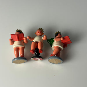 Set: 3x Engelmusikanten mit Krönchen von der Kunstgewerblichen Drechslerei Ellmann