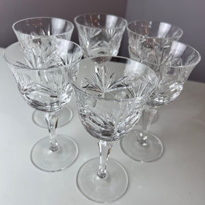Set: 6x Weinglas Kristallglas