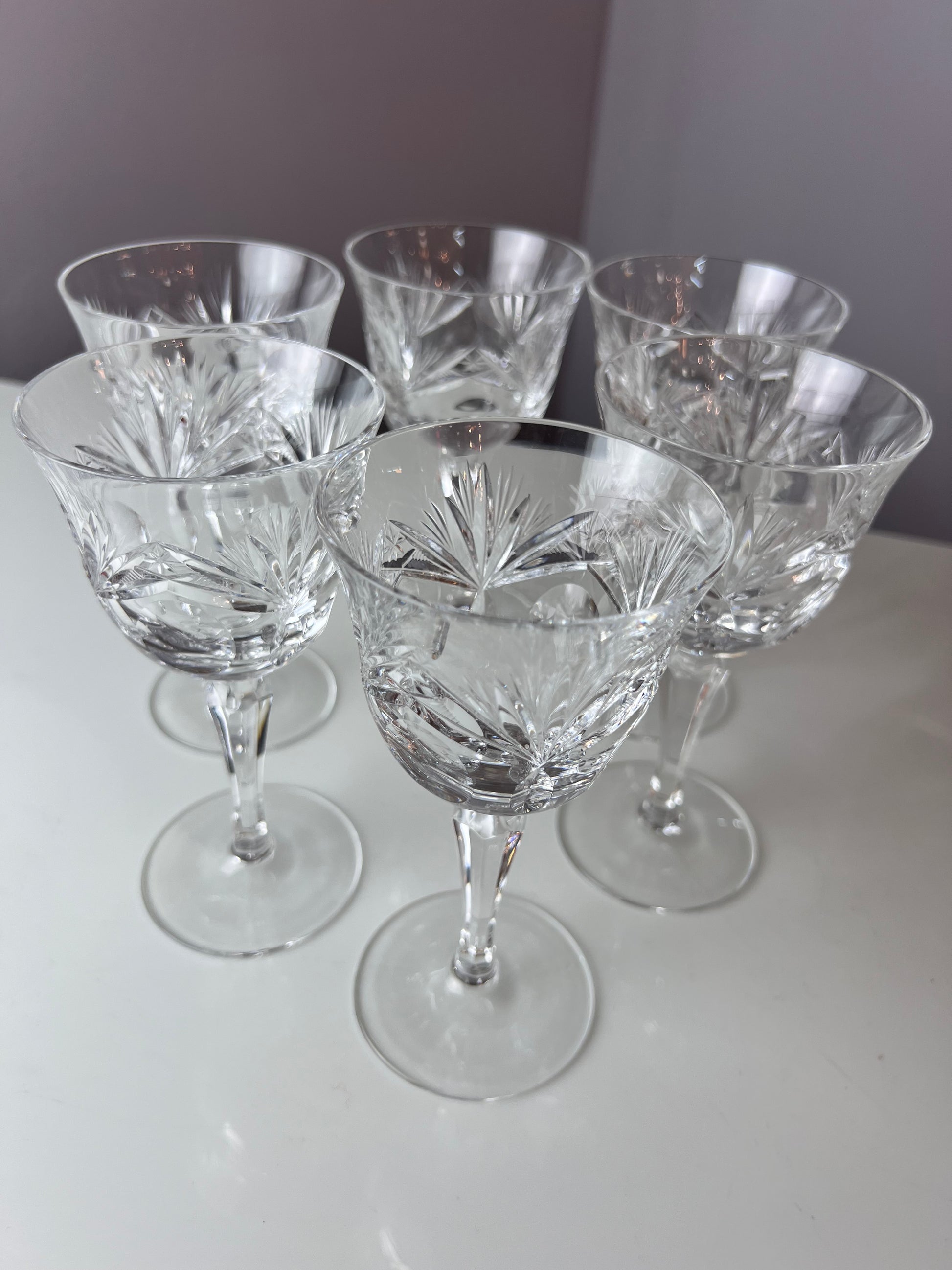 Set: 6x Weinglas Kristallglas