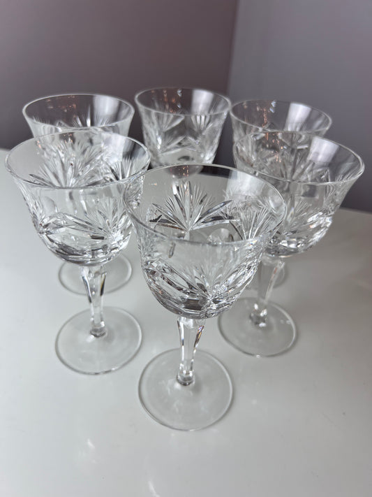 Set: 6x Weinglas Kristallglas