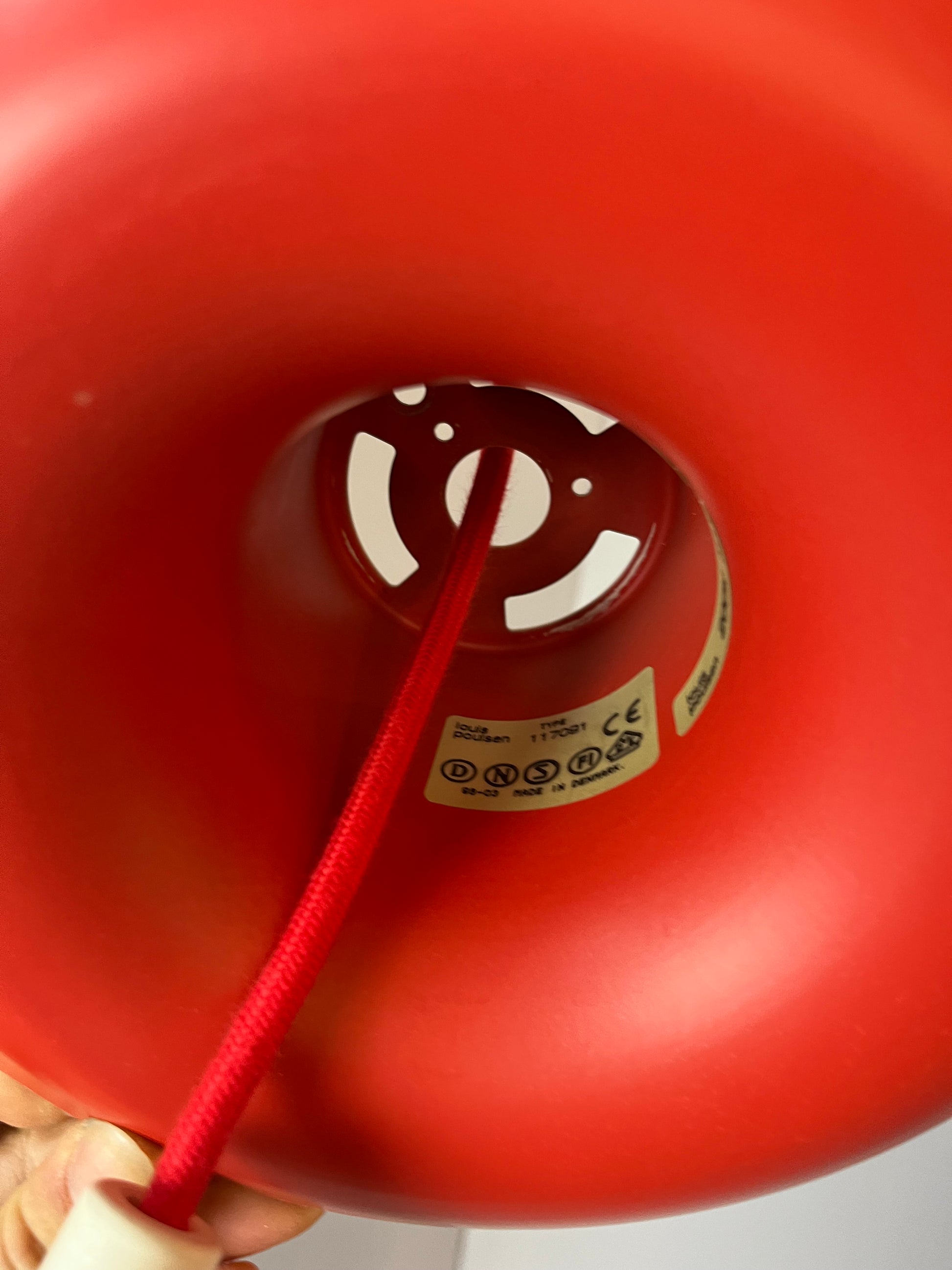 Lamellenlampe PH5 weiß von Poul Henningsen für Louis Poulsen