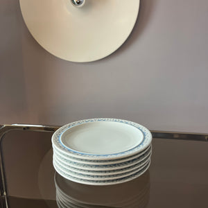 Set: 6x Kuchenteller Kiruna Garden weiß blau von Thomas