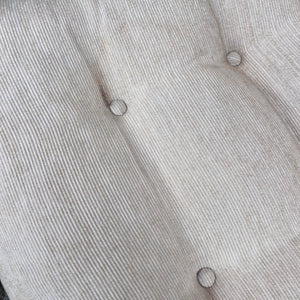 Sessel beige Kord Chromgestell