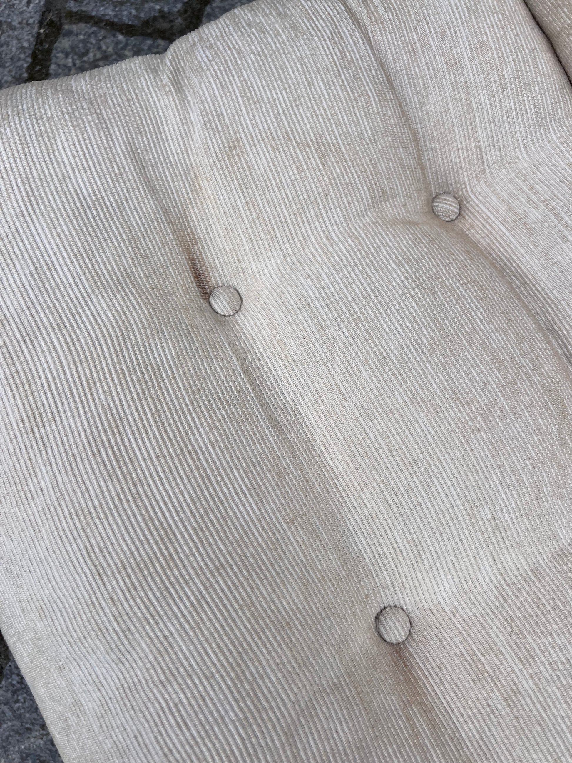 Sessel beige Kord Chromgestell