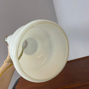 Tischlampe weiß Glas aus Dänemark