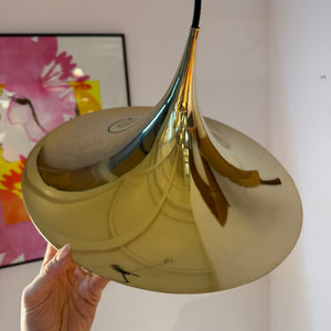 Trompetenlampe gold spiegelnd von Claus Bonderup & Torsten Thorup für Fog & Mørup