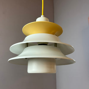 Lamellenlampe weiß gelb von Lyskær