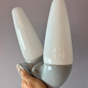 Set: 2x Wandlampe Modell 6035 hellgrau von Sigvard Bernadotte für Ifö