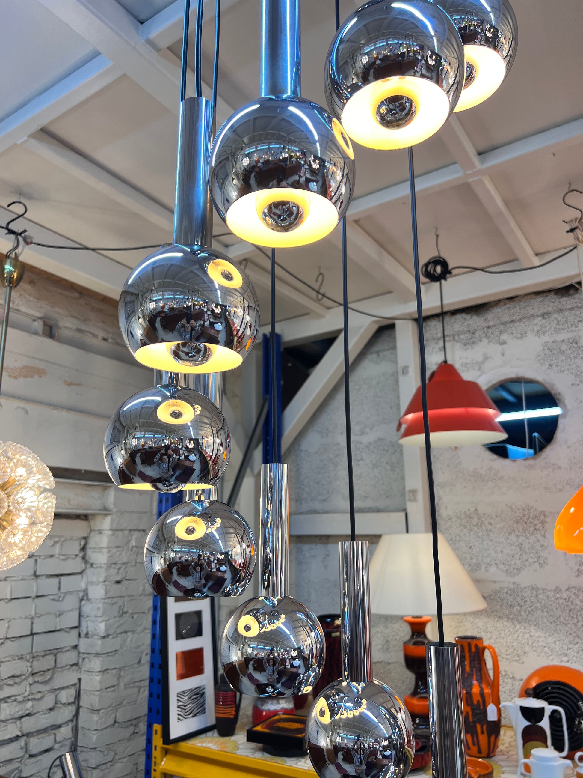 Kaskadenlampe 10-flammig Chrom von STAFF