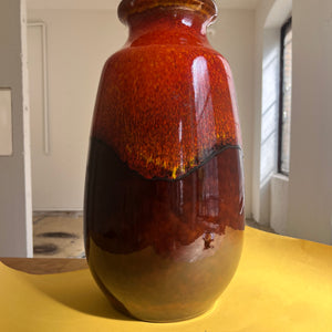Bodenvase braun rot von Scheurich West Germany