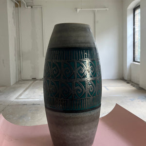 Bodenvase 248-50 petrol grau von Scheurich West Germany