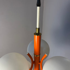 Kronleuchter weiß orange von Richard Essig