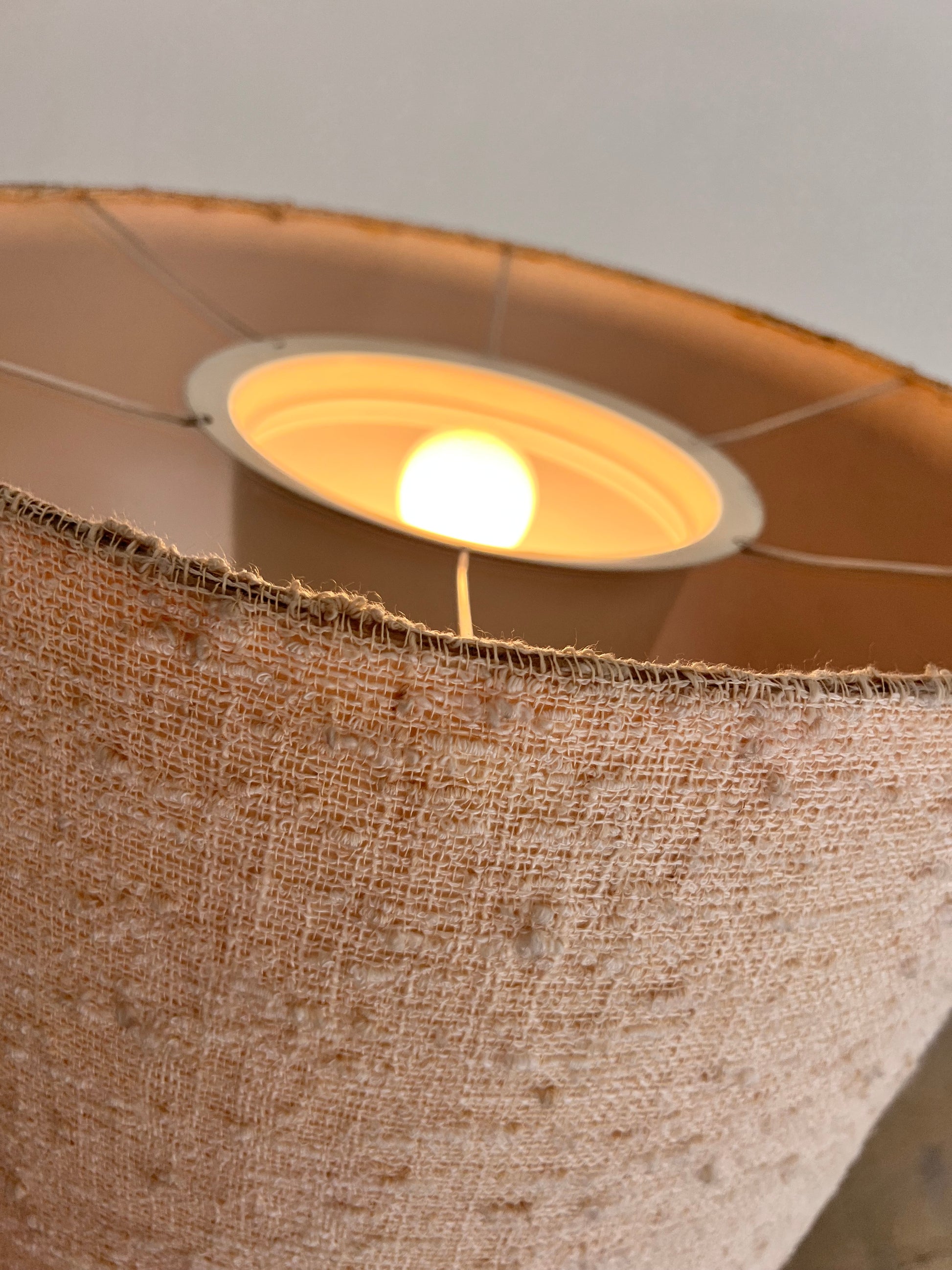 Stehlampe Chrom mit Stoff-Schirm von STAFF