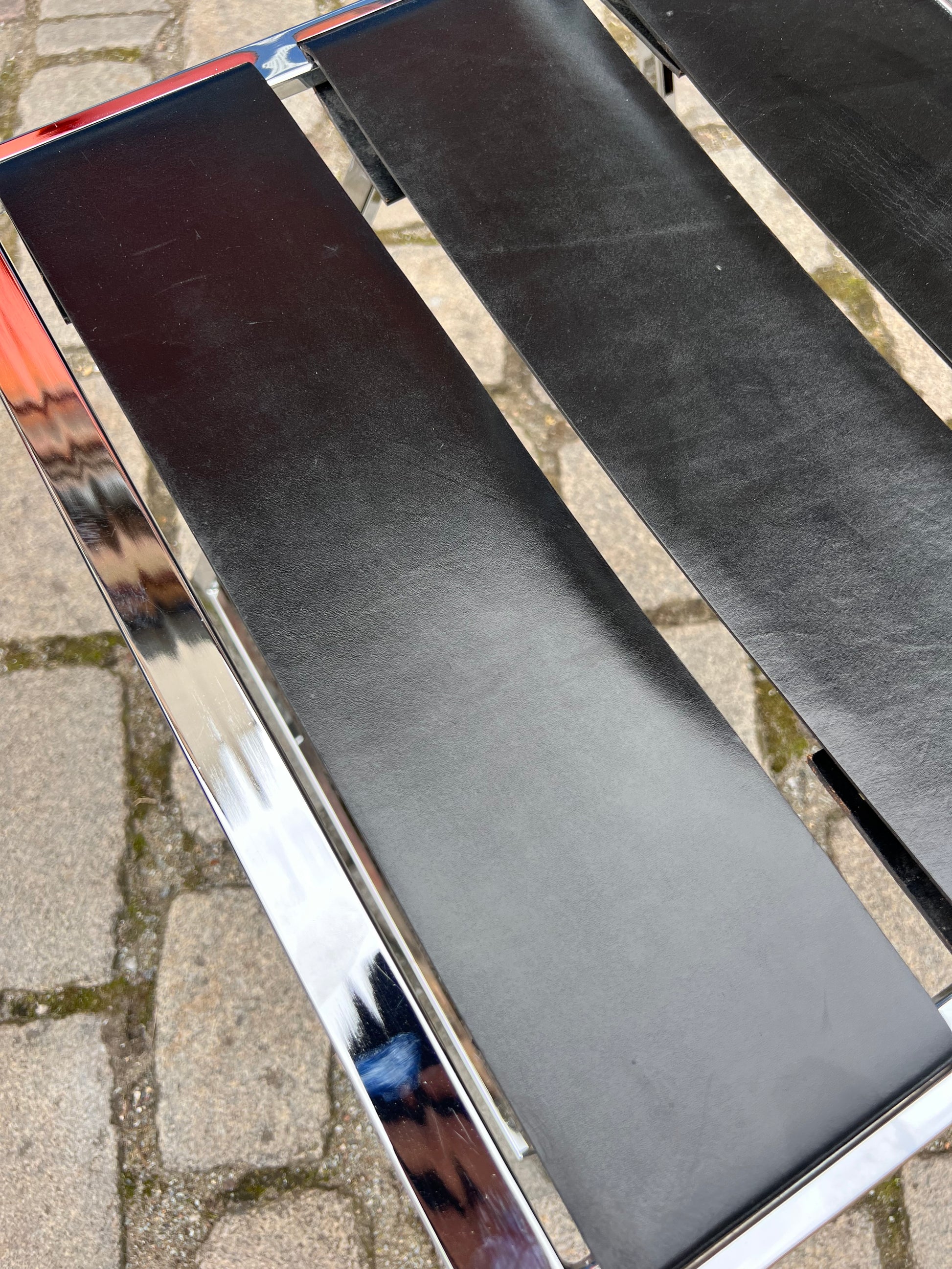 Klappstuhl Vono Echtleder Chrom von Interlübke