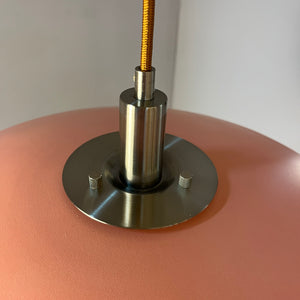 Lamellenlampe neu lackiert peach gelb mint aus Dänemark