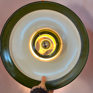 Lamellenlampe Trava grün orange von Carl Thore für Granhaga