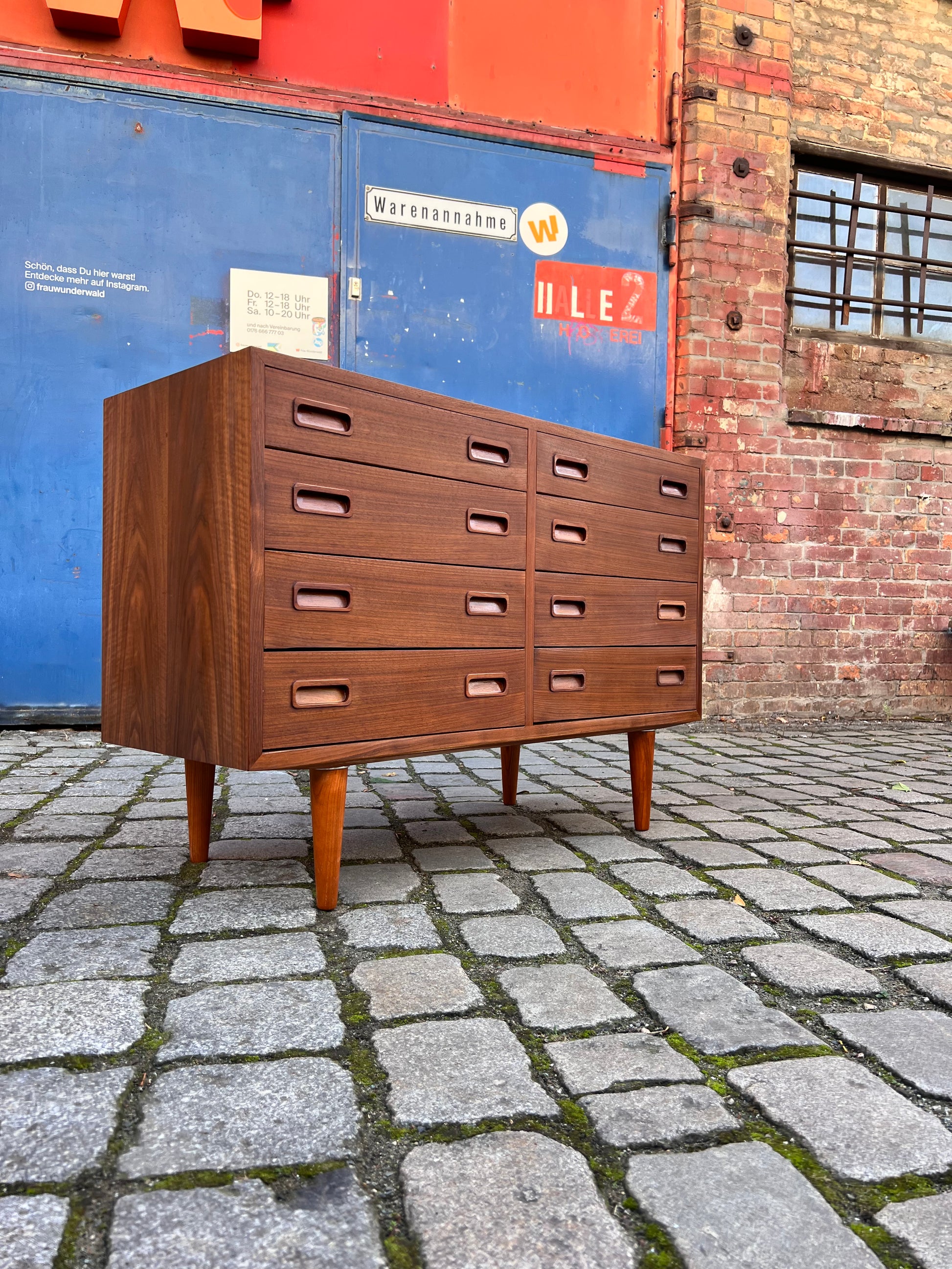 Doppelkommode Nussbaum von Carlo Jensen für Poul Hundevad