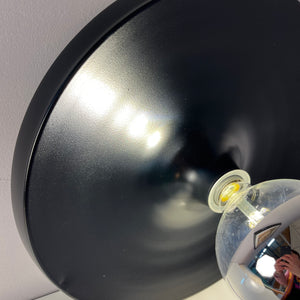 Wandlampe Diskus schwarz neu lackiert