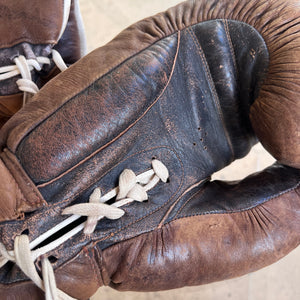 Boxhandschuhe braun Echtleder