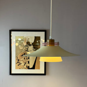 Lamellenlampe neu lackiert creme rosa braun