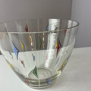 Bowle-Set: 9 Gläser und 1 Terrine bedrucktes Glas