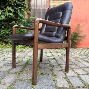 Sessel dunkelbraun Echtleder von Dyrlund