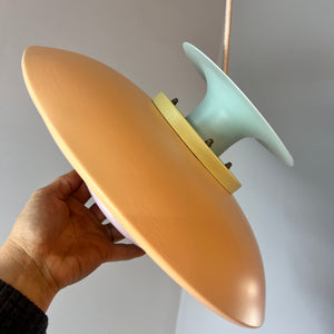 Lamellenlampe neu lackiert pastell-candy