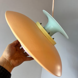 Lamellenlampe neu lackiert pastell-candy