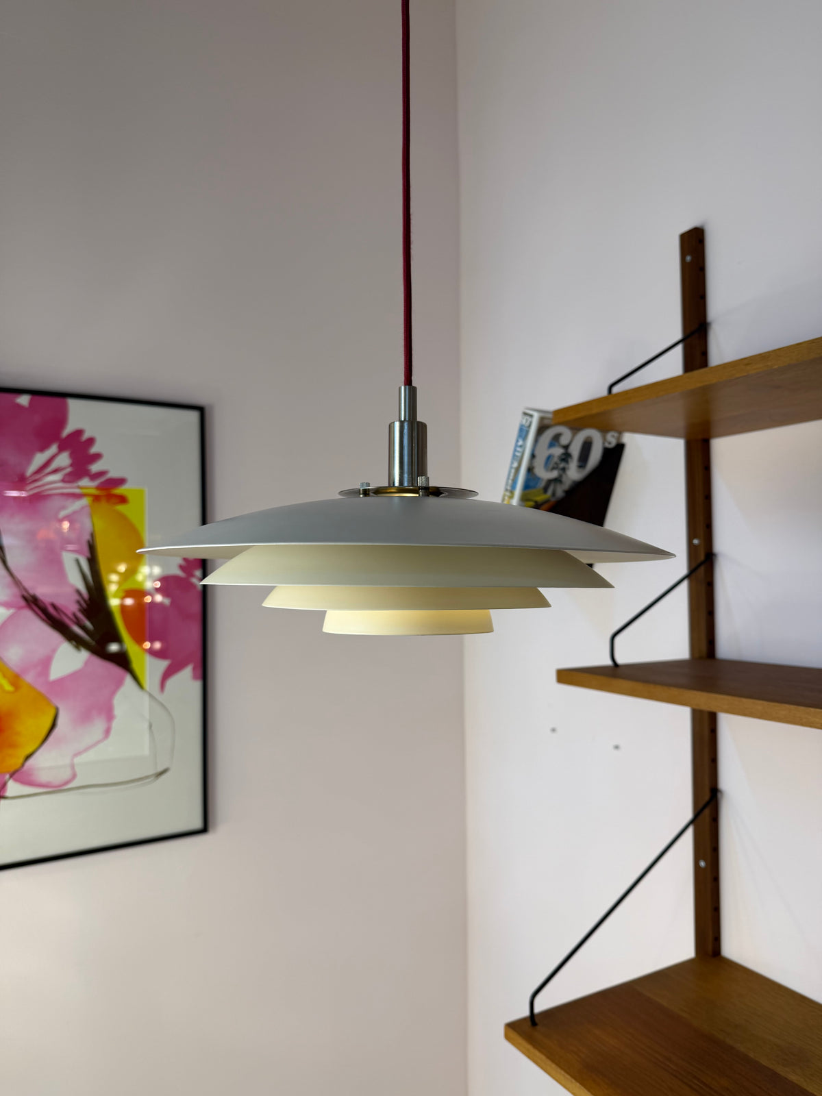 Lamellenlampe cremeweiß aus Dänemark