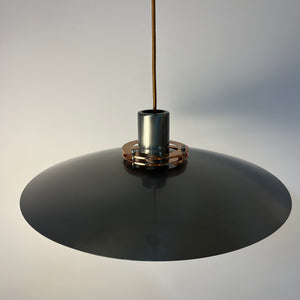 Große Lamellenlampe Leto silber kupfer von Top Lamper