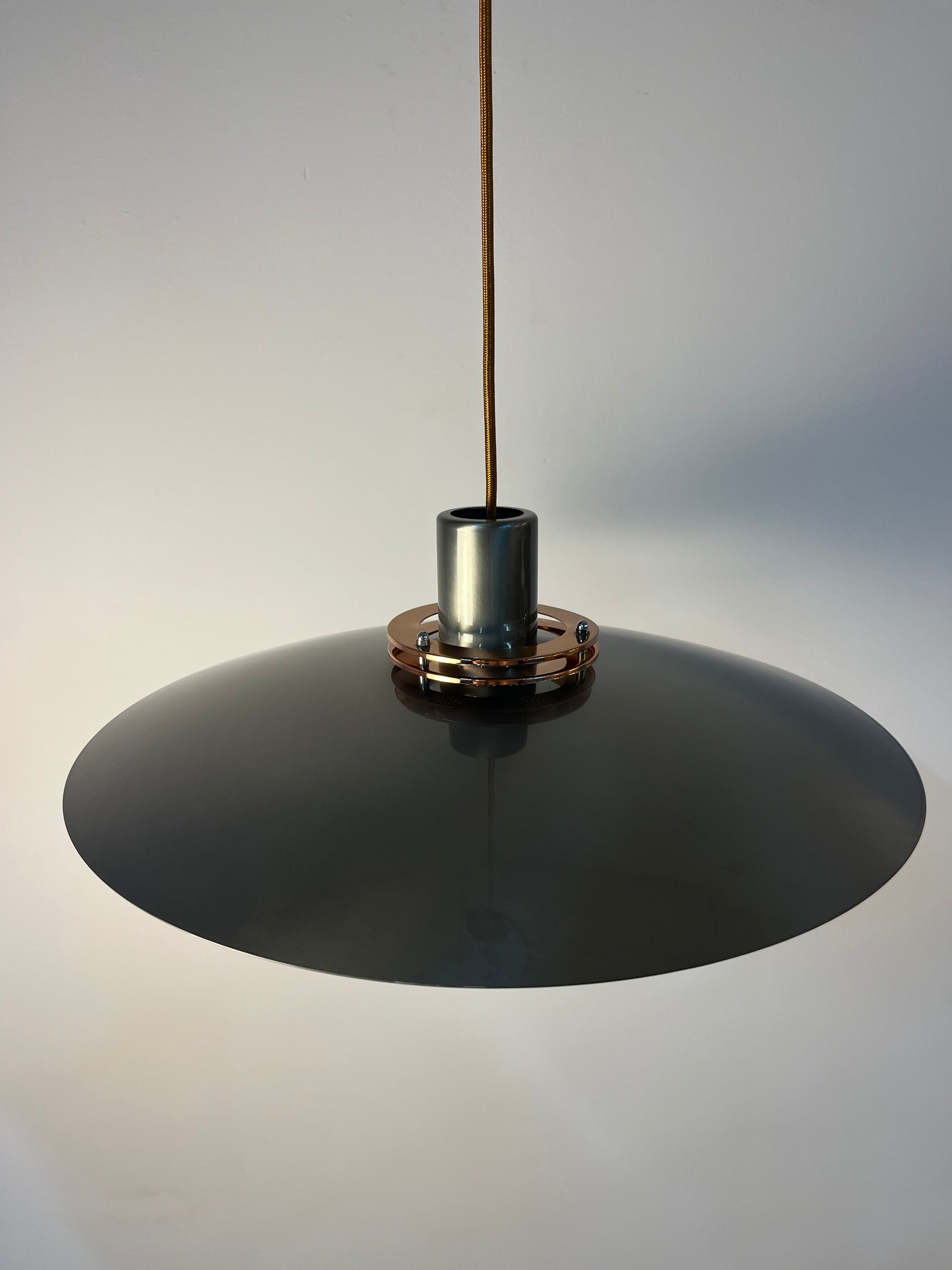 Große Lamellenlampe Leto silber kupfer von Top Lamper