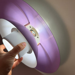 Lamellenlampe weiß lila von Formlight