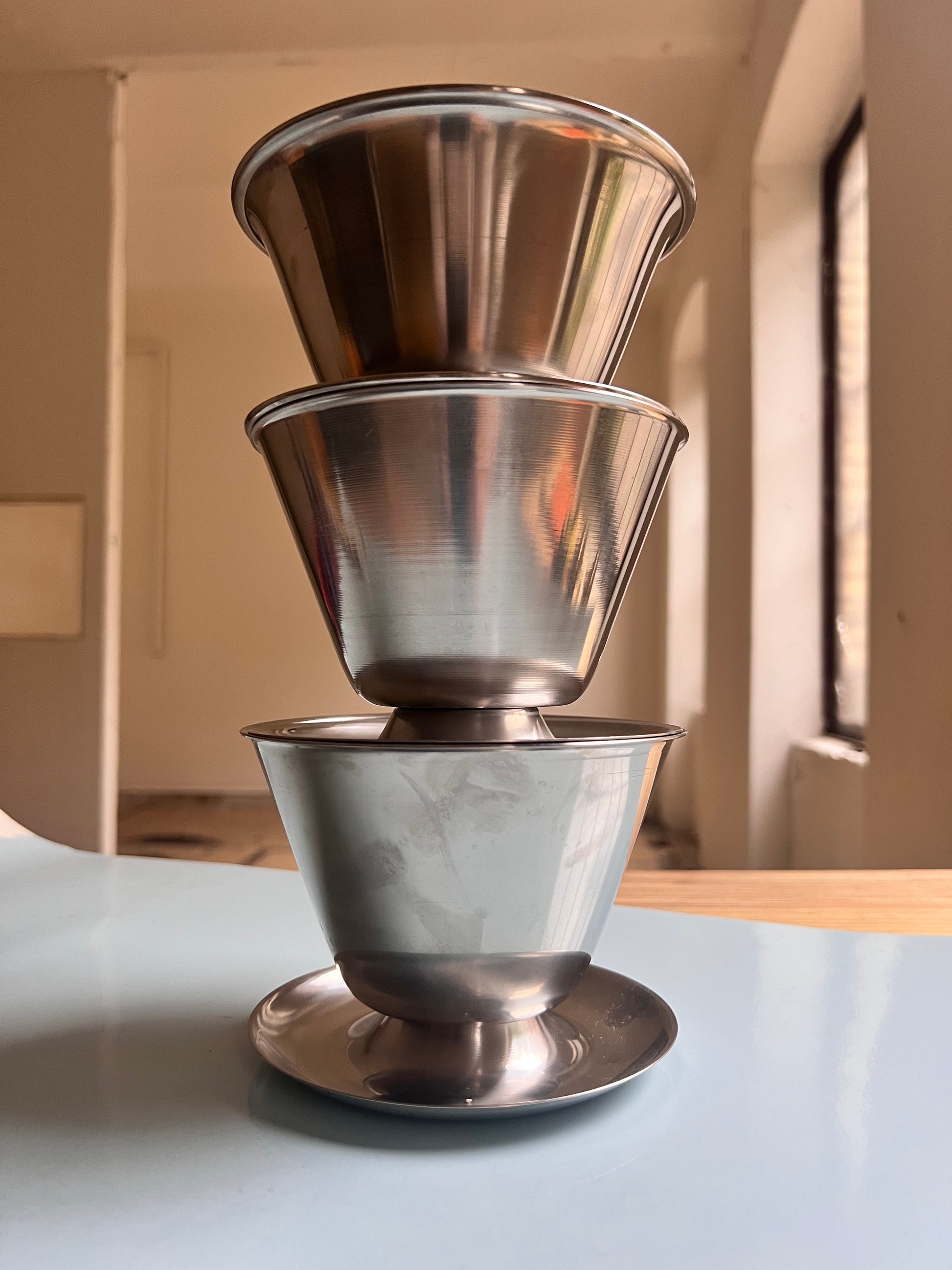 Set: 3x Eisbecher Stainless Steel aus Dänemark