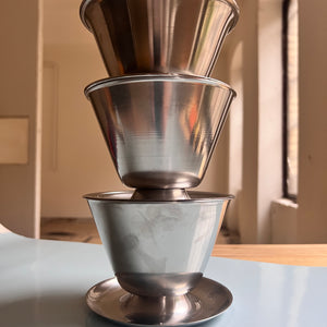 Set: 3x Eisbecher Stainless Steel aus Dänemark