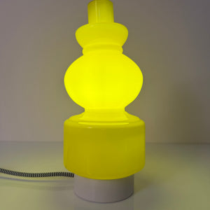 Tischlampe sonnengelb Opalglas