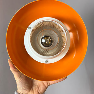 Lamellenlampe neu lackiert weiß orange