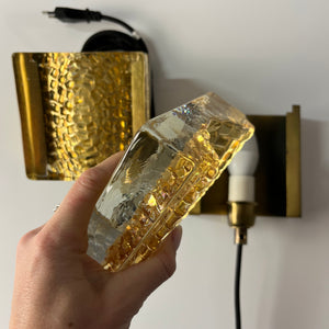 Set: 2x Wandlampe Kalmarlampet 17205 gold Messing Glas von Vitrika