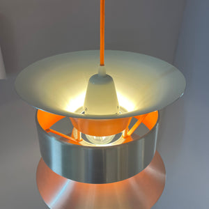 Lamellenlampe Diabolo silber orange von Carl Thore für Granhaga