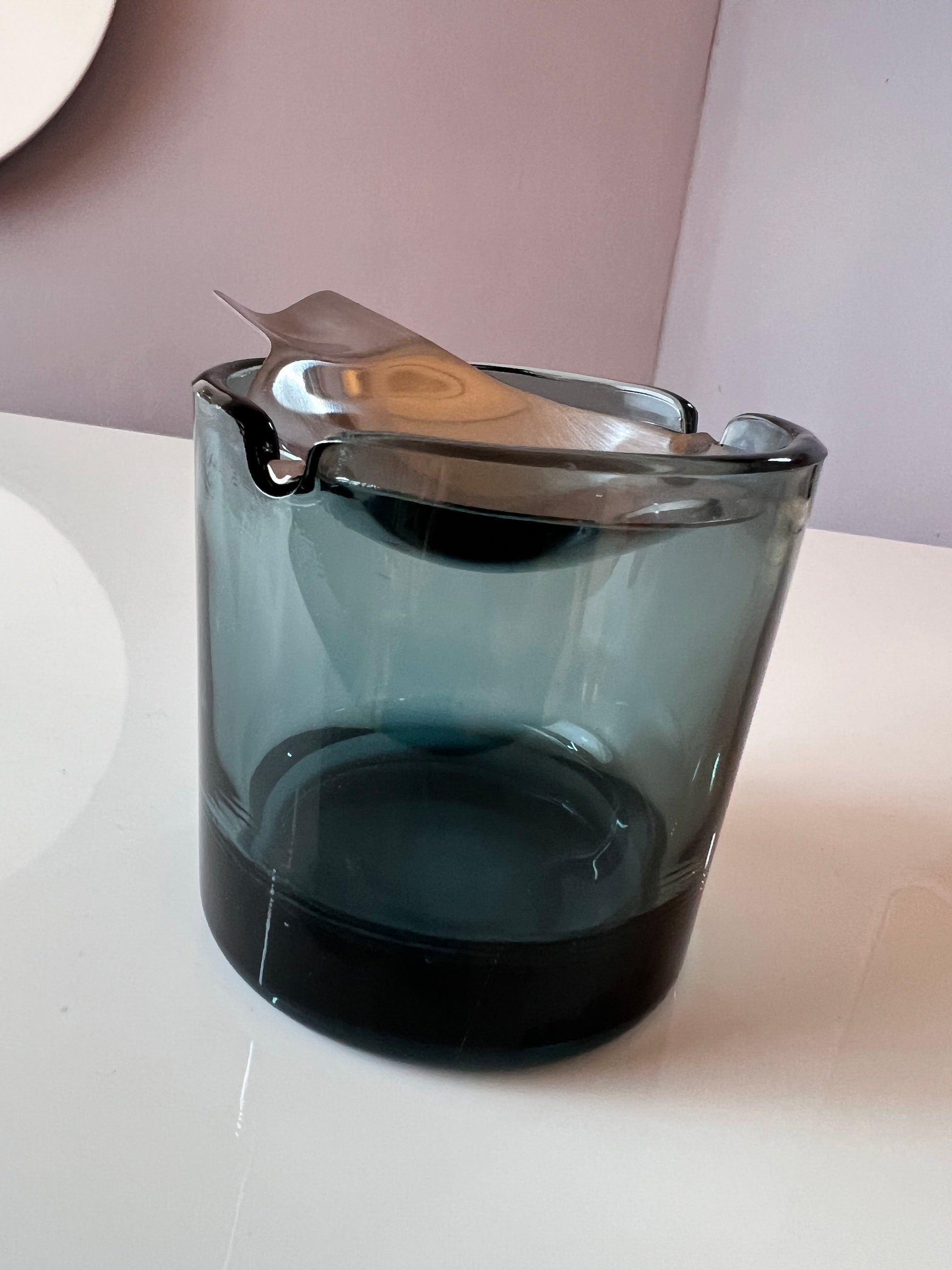 Aschenbecher Glas Edelstahl von Wilhelm Wagenfeld für WMF