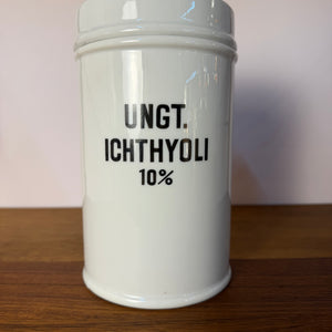 Apothekerdose Ungt. Ichthyolo 10% weiß Porzellan - 1000 ml