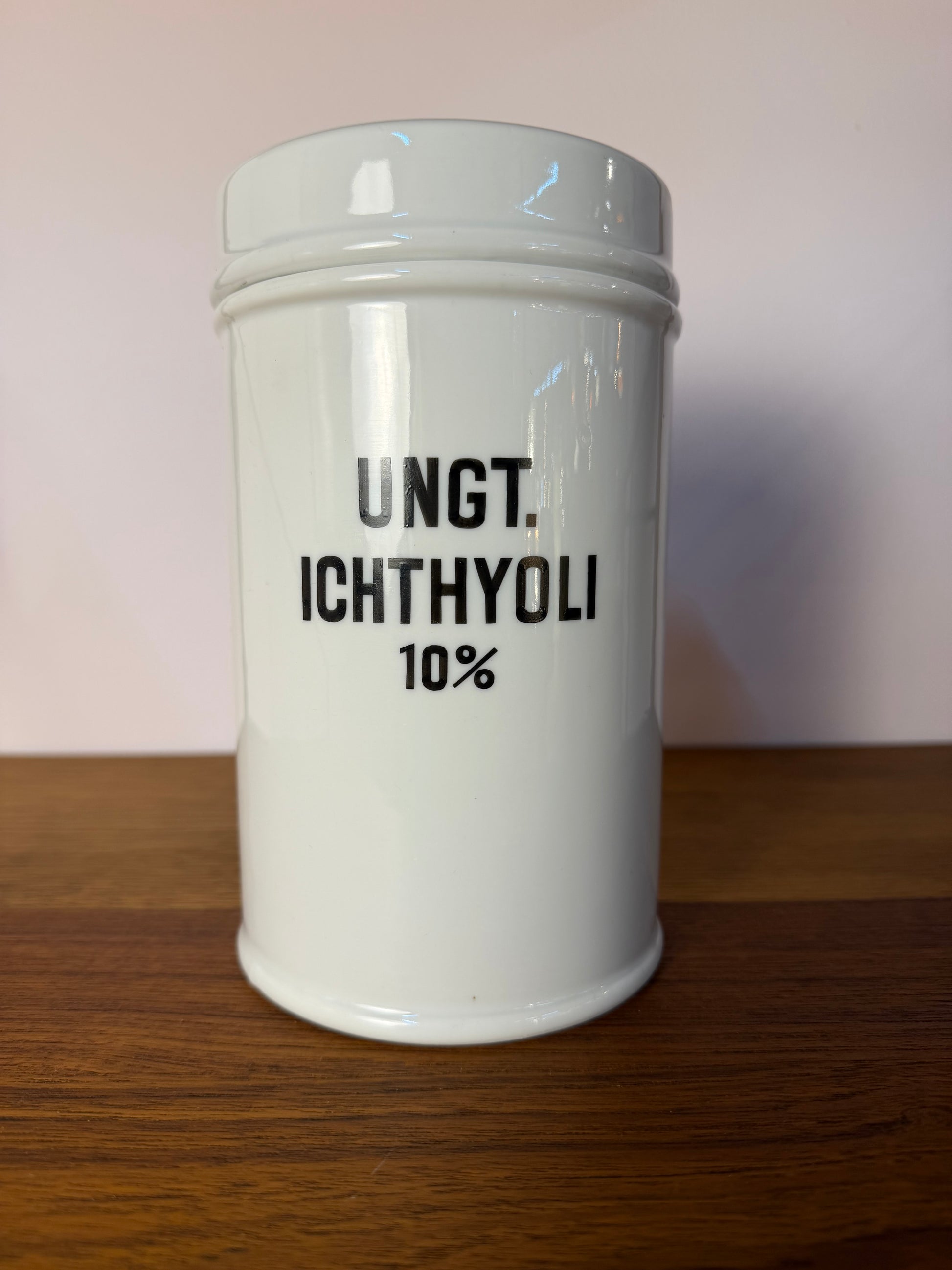 Apothekerdose Ungt. Ichthyolo 10% weiß Porzellan - 1000 ml