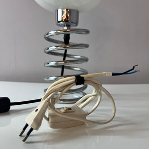 Spiral-Tischlampe Glas & Chrom Ingo Maurer für HONSEL