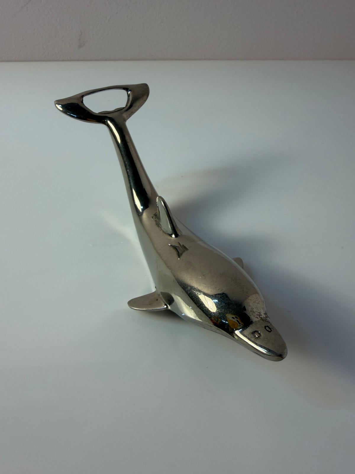 Flaschenöffner Delfin silber aus Dänemark